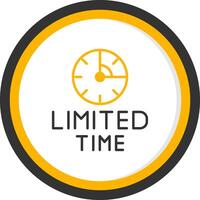 Limited Time Deal Alert Line Two Color Circle vector