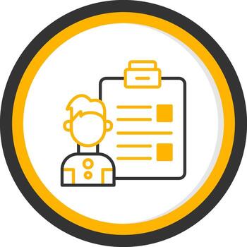 Client Shared Project Brief Line Two Color Circle vector