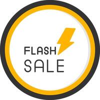 Flash Sale Announcement Line Two Color Circle vector