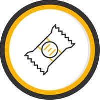 On the Go Subway Snack Bar Line Two Color Circle vector