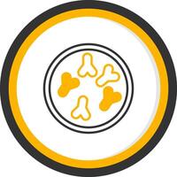 Bifidobacterium bifidum Gut Health Bacteria Line Two Color Circle vector