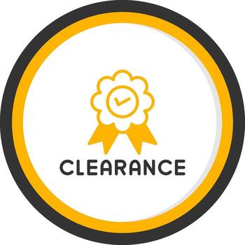 Final Clearance Event Notice Line Two Color Circle vector
