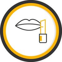 Exfoliating Sugar Lip Scrub Line Two Color Circle vector