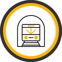 Station Wall Subway Art Display Line Two Color Circle vector