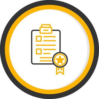 completar cliente proyecto glifo línea dos color circulo vector