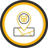 City Zoo Point Marker Line Two Color Circle vector