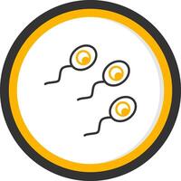 Clostridium tetani Tetanus Toxin Producer Line Two Color Circle vector