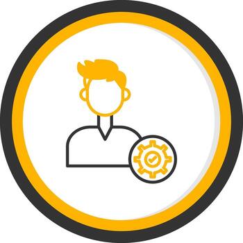 Execute System Command Line Two Color Circle vector