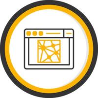 Netlify Static Hosting Line Two Color Circle vector