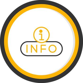 Info Panel Button Line Two Color Circle vector