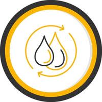 Household Greywater Reuse System Line Two Color Circle vector