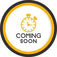 Product Launch Coming Soon Line Two Color Circle vector
