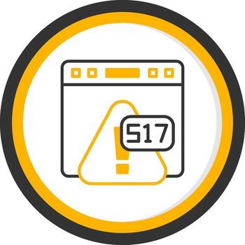 Error 517 Script Execution Timeout Line Two Color Circle vector