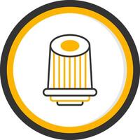 Engine Air Filter Line Two Color Circle vector