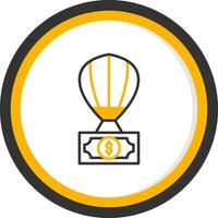 Balloon Loan Final Payment Line Two Color Circle vector