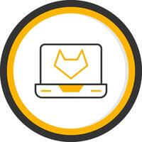 GitLab Code Collaboration Line Two Color Circle vector