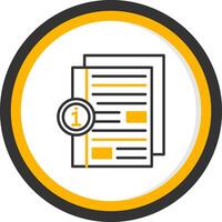 Job Fair Information Board Line Two Color Circle vector