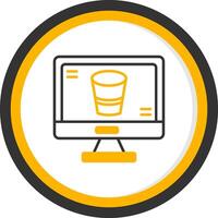 Bitbucket Repo Service Line Two Color Circle vector