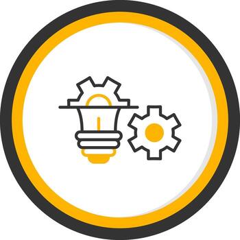 Emerging Business Technology Trends Line Two Color Circle vector