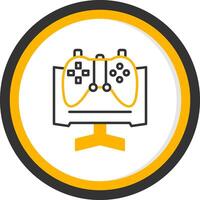 Pre Release Game Testing Line Two Color Circle vector