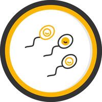Gardnerella vaginalis Vaginal Flora Disruptor Line Two Color Circle vector