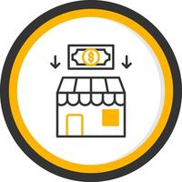 SBA Small Business Loan Icon Line Two Color Circle vector