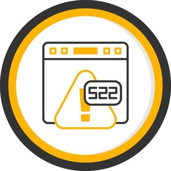 Error 522 Connection Timed Out Line Two Color Circle vector