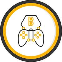Official Game Patch Update Line Two Color Circle vector