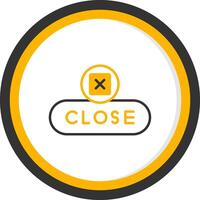 Close Window Button Line Two Color Circle vector