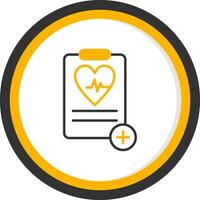 Health and Safety Screening Line Two Color Circle vector