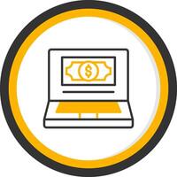 Instant OnGlyph Loan Request Line Two Color Circle vector