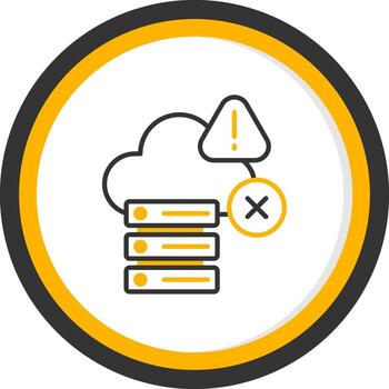 Host Unreachable Line Two Color Circle vector