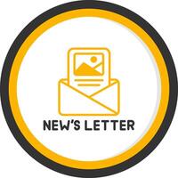 Weekly Newsletter Notice Line Two Color Circle vector
