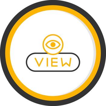 ver detalles botón línea dos color circulo vector