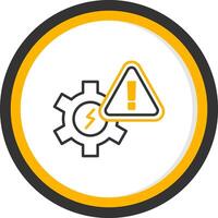 Configuration Error Message Line Two Color Circle vector