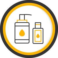 Exfoliating Sugar Body Scrub Line Two Color Circle vector
