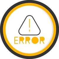 System Error Message Line Two Color Circle vector