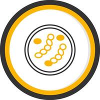 Streptococcus agalactiae Group B Streptococcus Line Two Color Circle vector