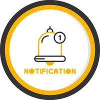 General Notification Alert Line Two Color Circle vector
