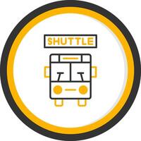 Airport Shuttle Service Line Two Color Circle vector