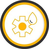 Multi Purpose Lubricant Spray Line Two Color Circle vector