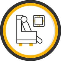 Budget Economy Class Section Line Two Color Circle vector