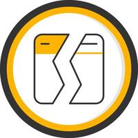 Application Crash Detected Line Two Color Circle vector