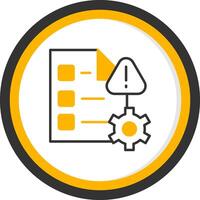 Protocol Error Detected Line Two Color Circle vector
