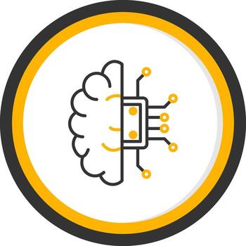 programación código interfaz línea dos color circulo vector
