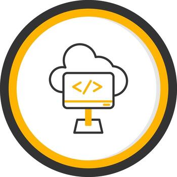 suscripción establecido nube solicitud línea dos color circulo vector