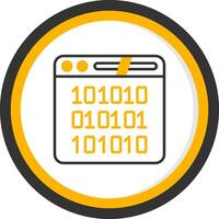 Statistical Data Analysis Tool Line Two Color Circle vector
