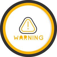 Warning Sign Notification Line Two Color Circle vector