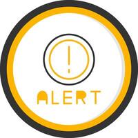 Urgent Alert Message Line Two Color Circle vector