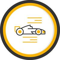 Race Condition Occurred Line Two Color Circle vector